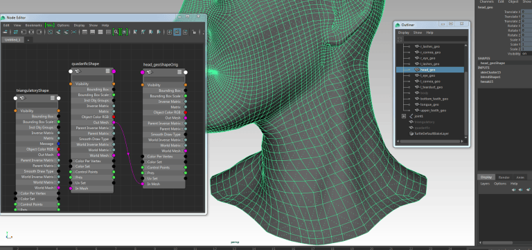 Maya Drooping Deformation and Controlling/Displaying Triangulation in Maya | Noah ...